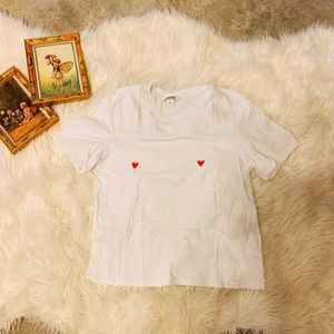 Monki heart t-shirt size XS
